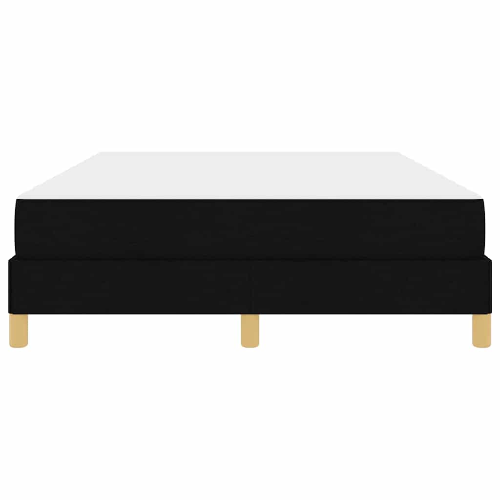 Lit à ressorts avec matelas Noir 140 x 200 cm tissu - XIOS