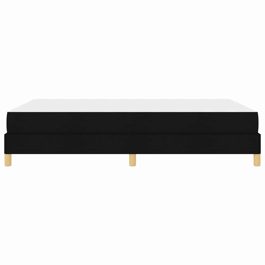 Lit à ressorts avec matelas Noir 140 x 200 cm tissu - XIOS