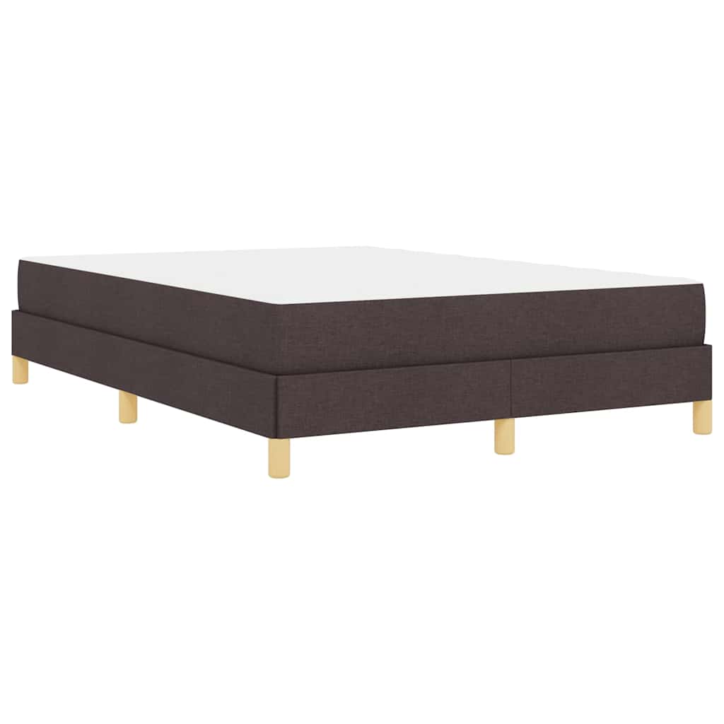 Lit à ressorts avec matelas Marron foncé 140 x 200 cm tissu - XIOS