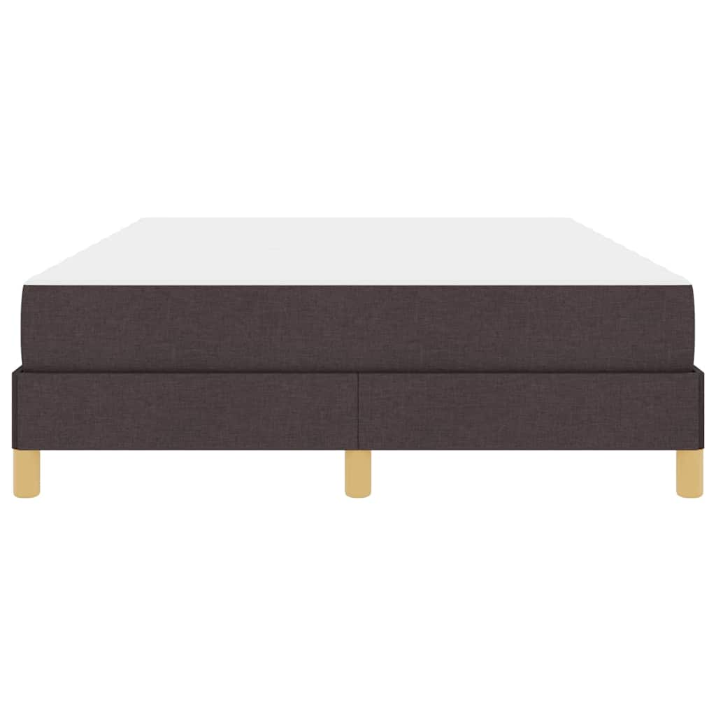 Lit à ressorts avec matelas Marron foncé 140 x 200 cm tissu - XIOS