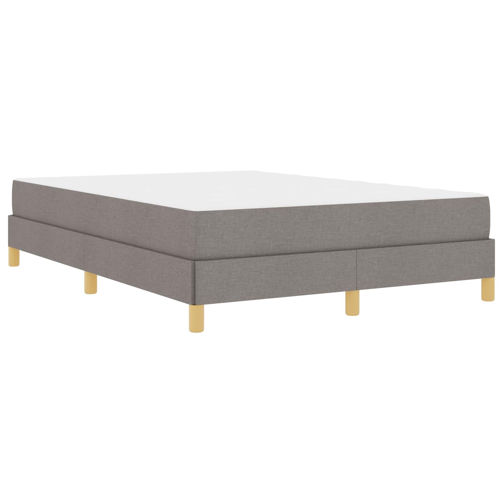 Lit à ressorts avec matelas Taupe 140 x 200 cm tissu - XIOS