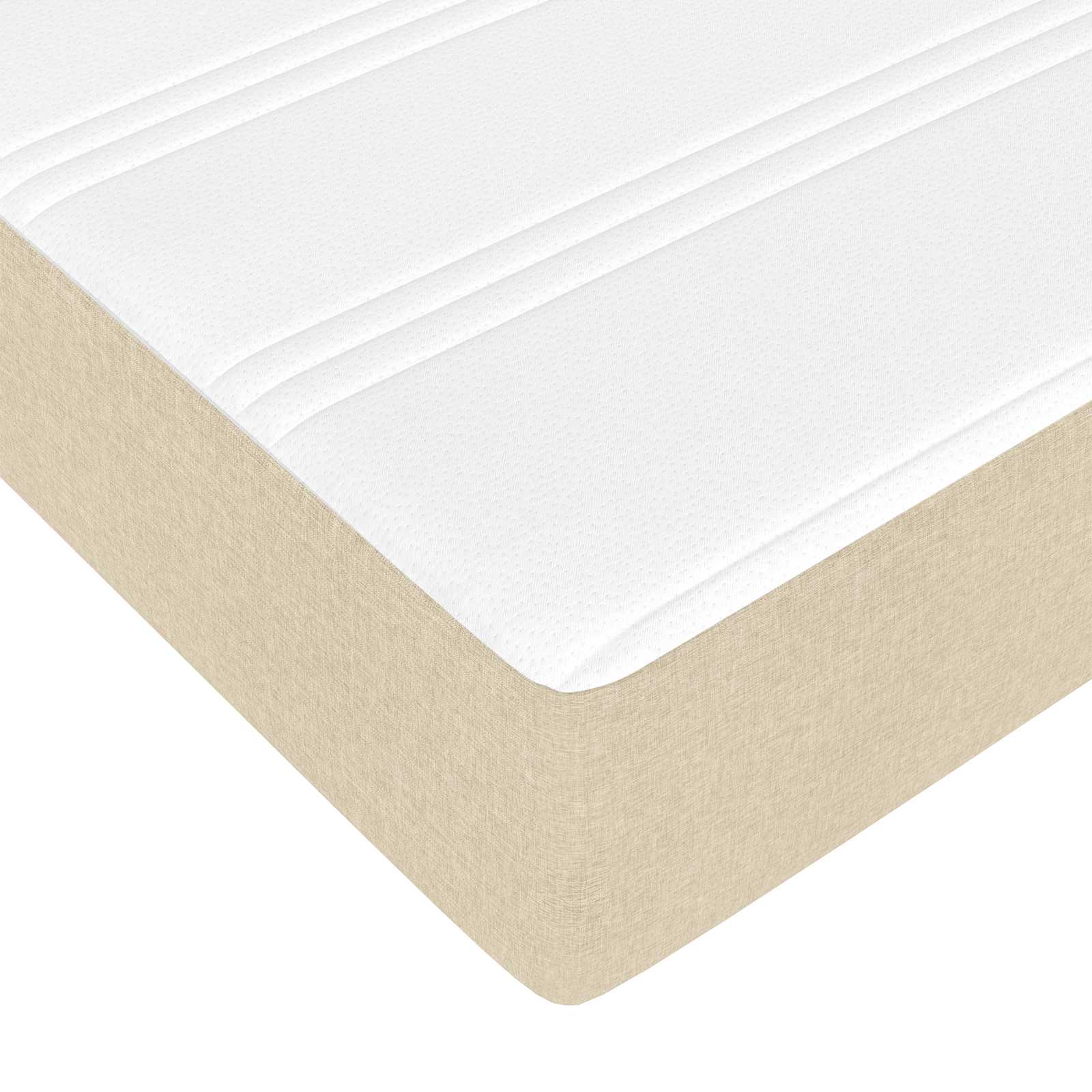 Lit à ressorts avec matelas Crème 140 x 200 cm tissu - XIOS