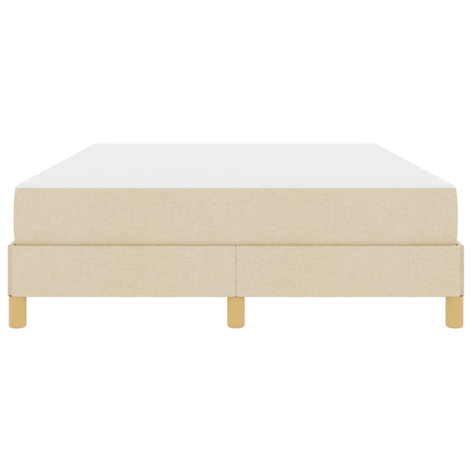 Lit à ressorts avec matelas Crème 140 x 200 cm tissu - XIOS