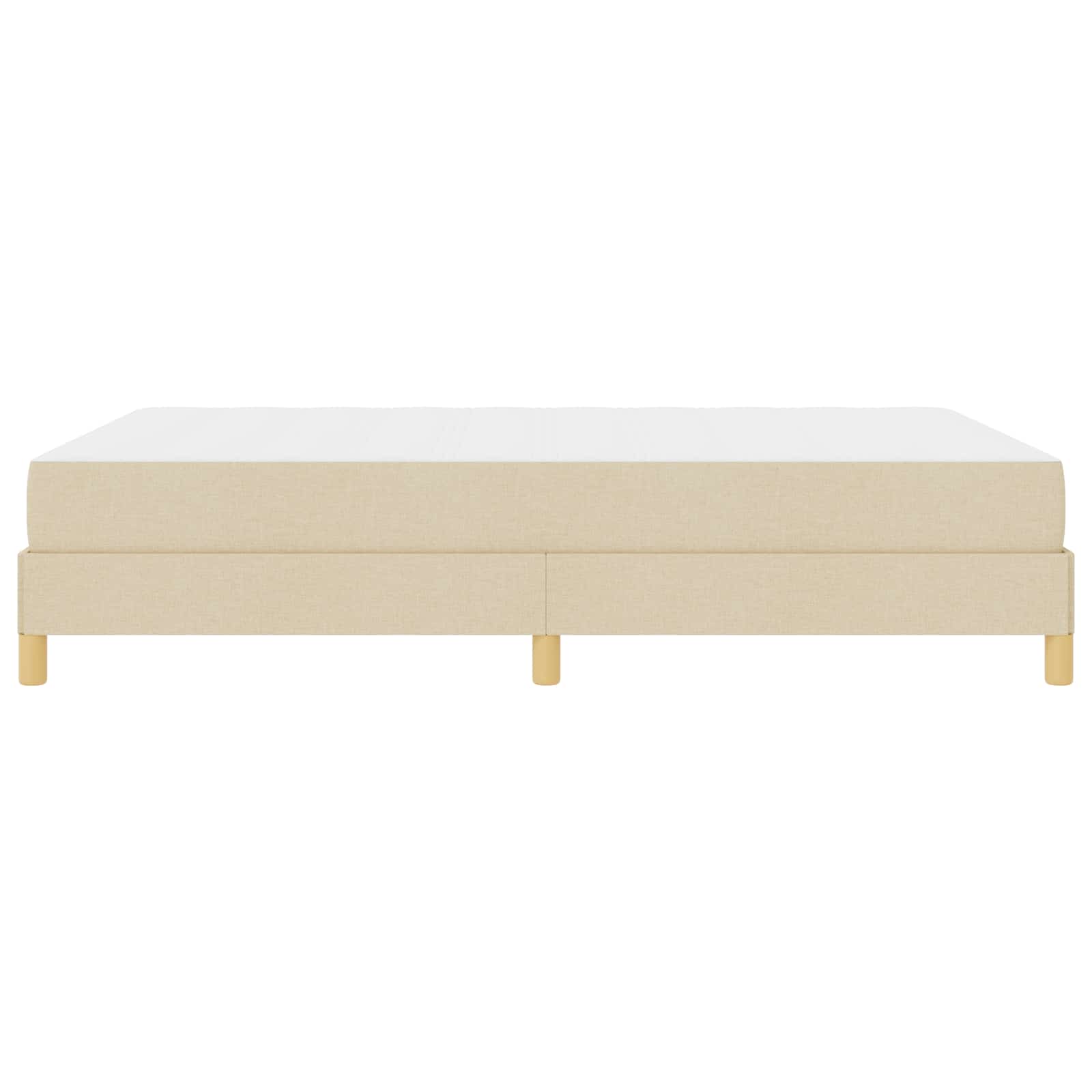 Lit à ressorts avec matelas Crème 140 x 200 cm tissu - XIOS