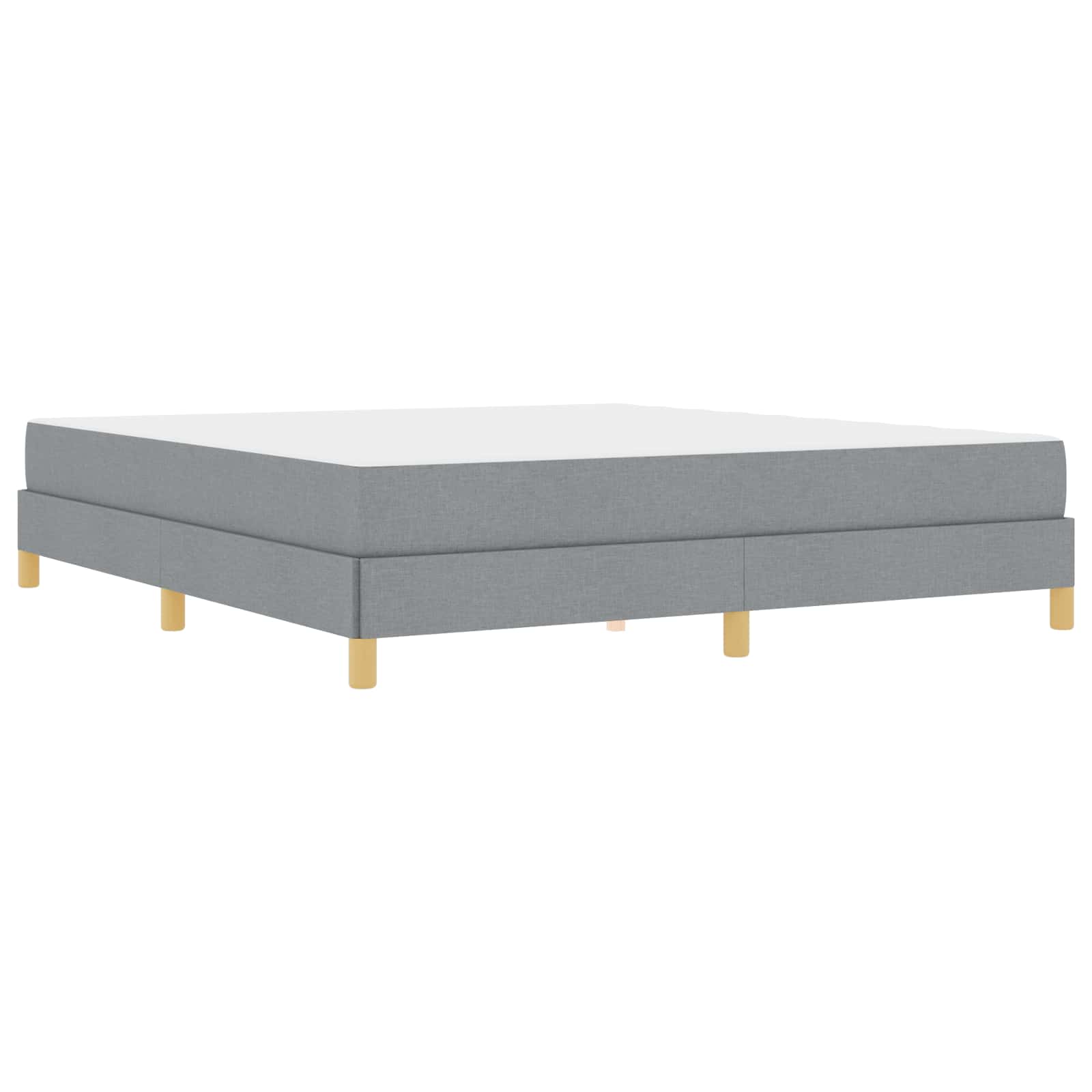 Lit à ressorts avec matelas Gris clair 180 x 200 cm tissu - XIOS