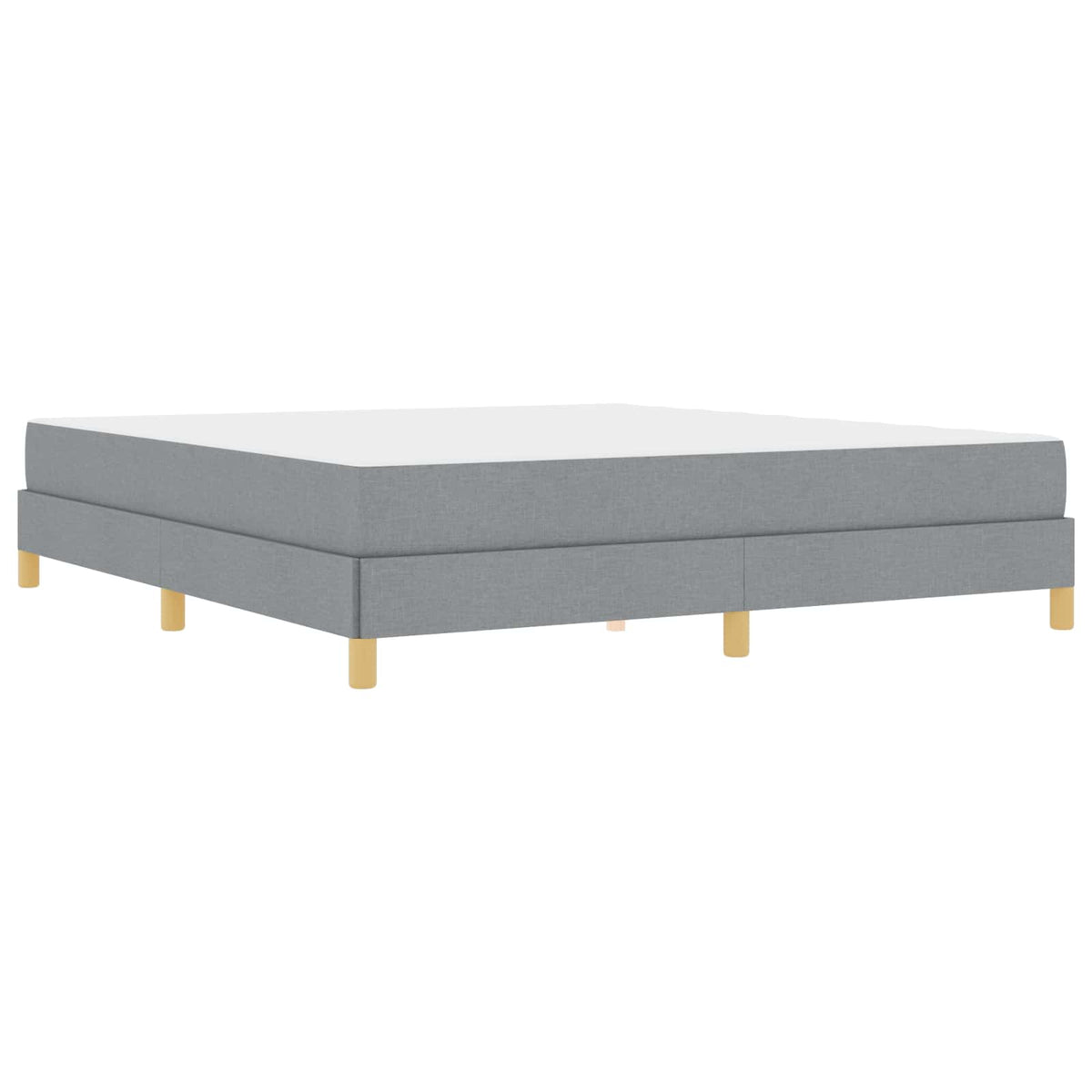 Lit à ressorts avec matelas Gris clair 180 x 200 cm tissu