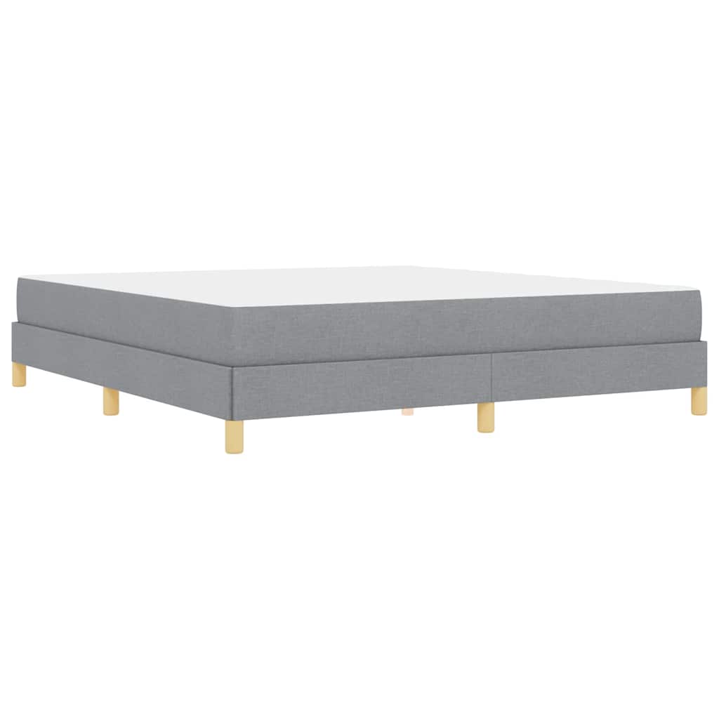 Lit à ressorts avec matelas Gris clair 180 x 200 cm tissu - XIOS