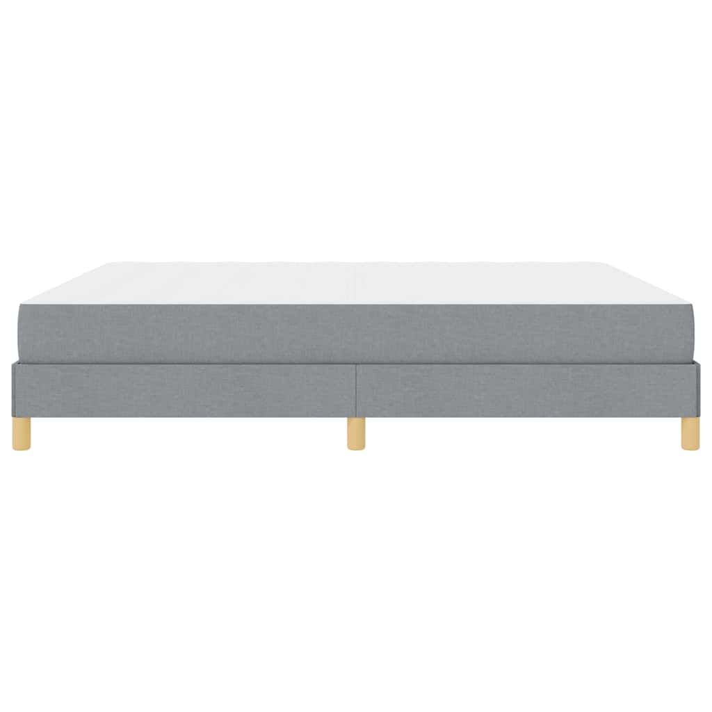 Lit à ressorts avec matelas Gris clair 180 x 200 cm tissu