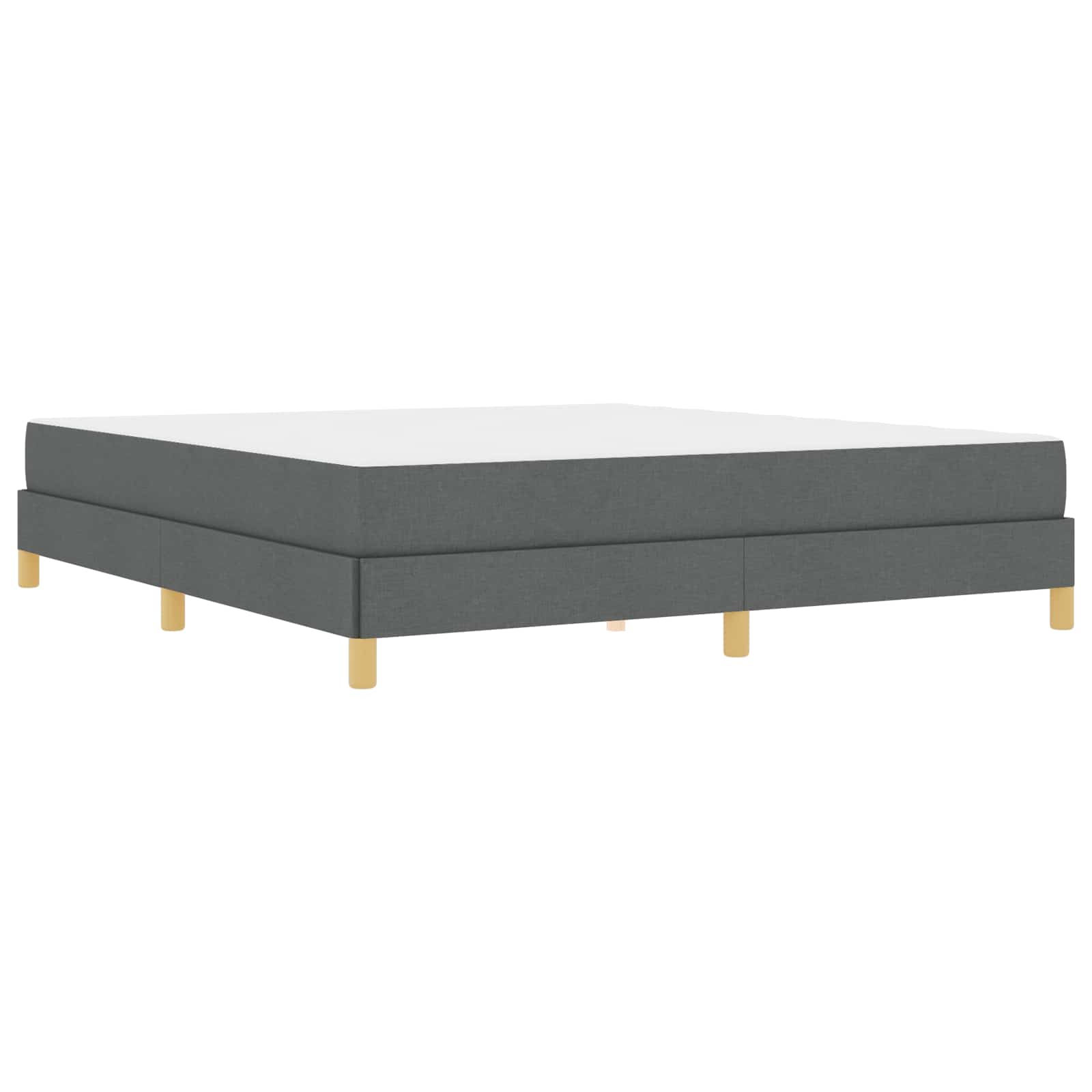 Lit à ressorts avec matelas Gris foncé 180 x 200 cm tissu - XIOS