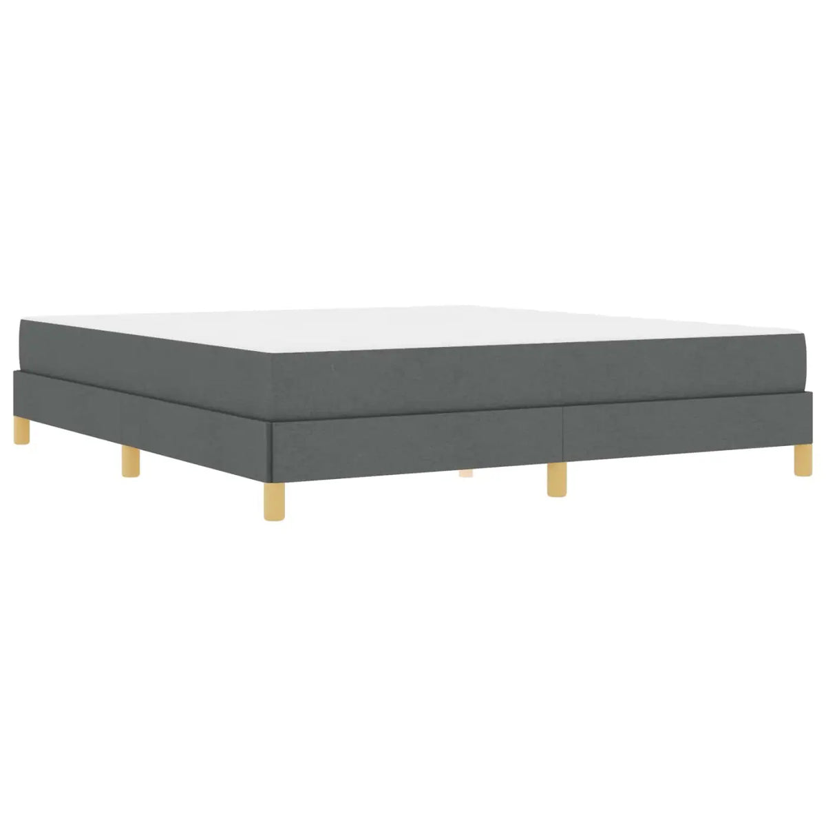 Lit à ressorts avec matelas Gris foncé 180 x 200 cm tissu - XIOS