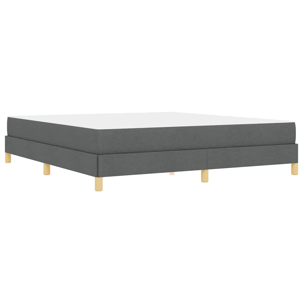 Lit à ressorts avec matelas Gris foncé 180 x 200 cm tissu - XIOS