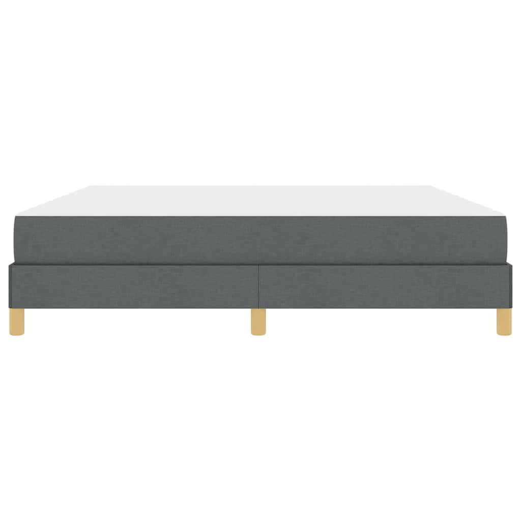 Lit à ressorts avec matelas Gris foncé 180 x 200 cm tissu - XIOS