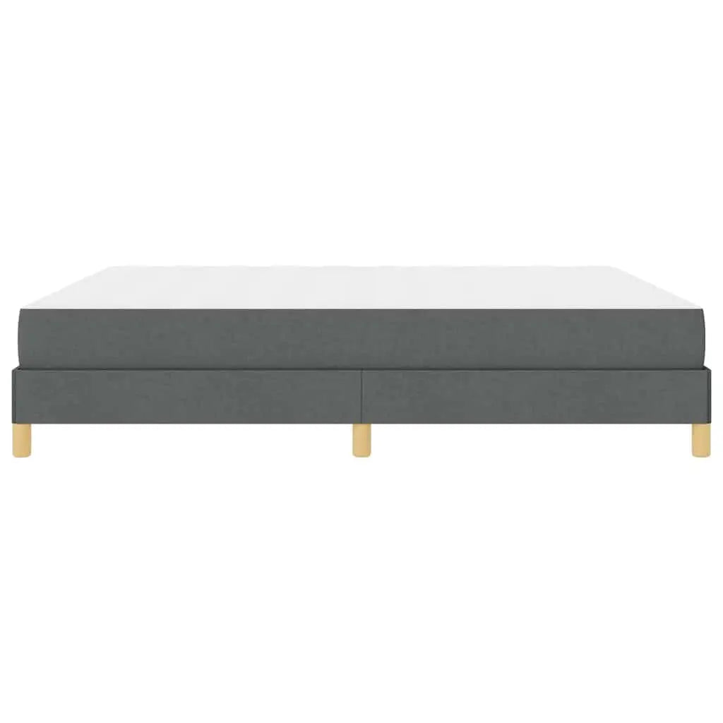 Lit à ressorts avec matelas Gris foncé 180 x 200 cm tissu - XIOS