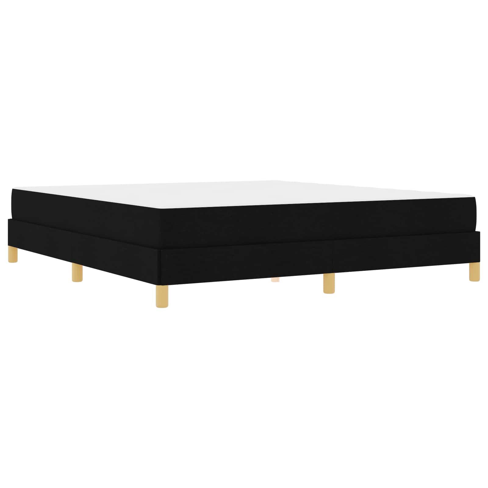 Lit à ressorts avec matelas Noir 180 x 200 cm tissu - XIOS