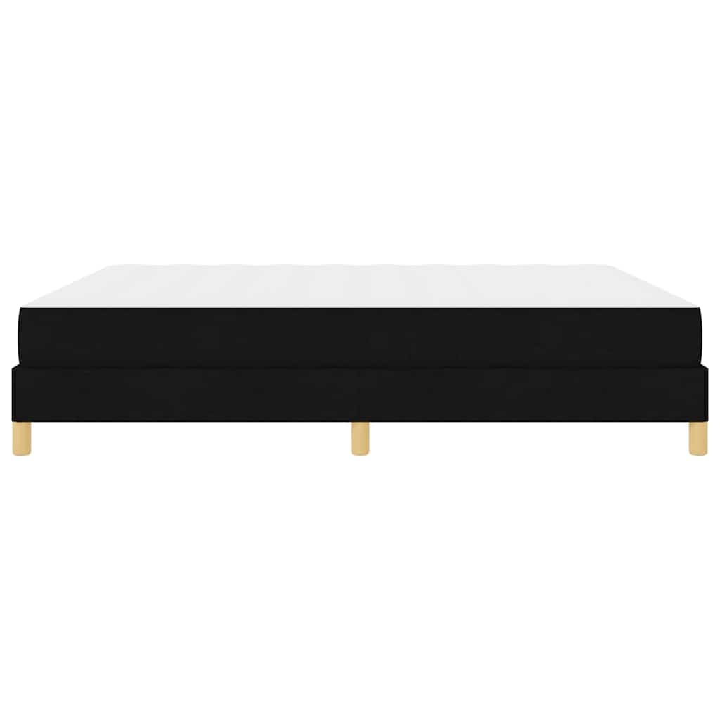 Lit à ressorts avec matelas Noir 180 x 200 cm tissu - XIOS