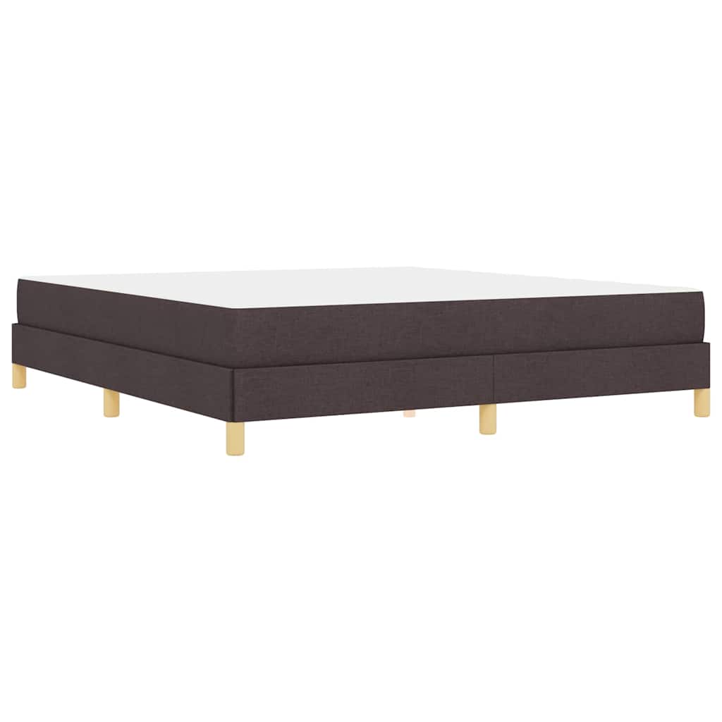 Lit à ressorts avec matelas Marron foncé 180 x 200 cm tissu - XIOS