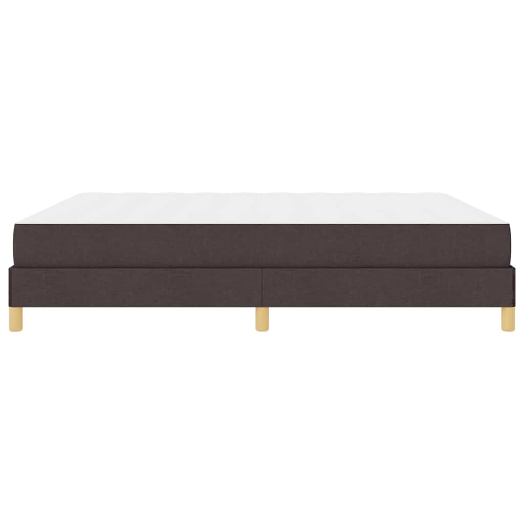 Lit à ressorts avec matelas Marron foncé 180 x 200 cm tissu - XIOS