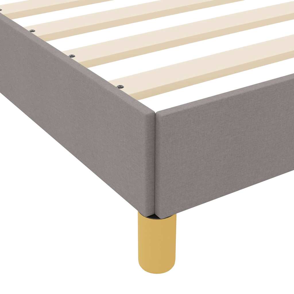 Lit à ressorts avec matelas Taupe 180 x 200 cm tissu - XIOS