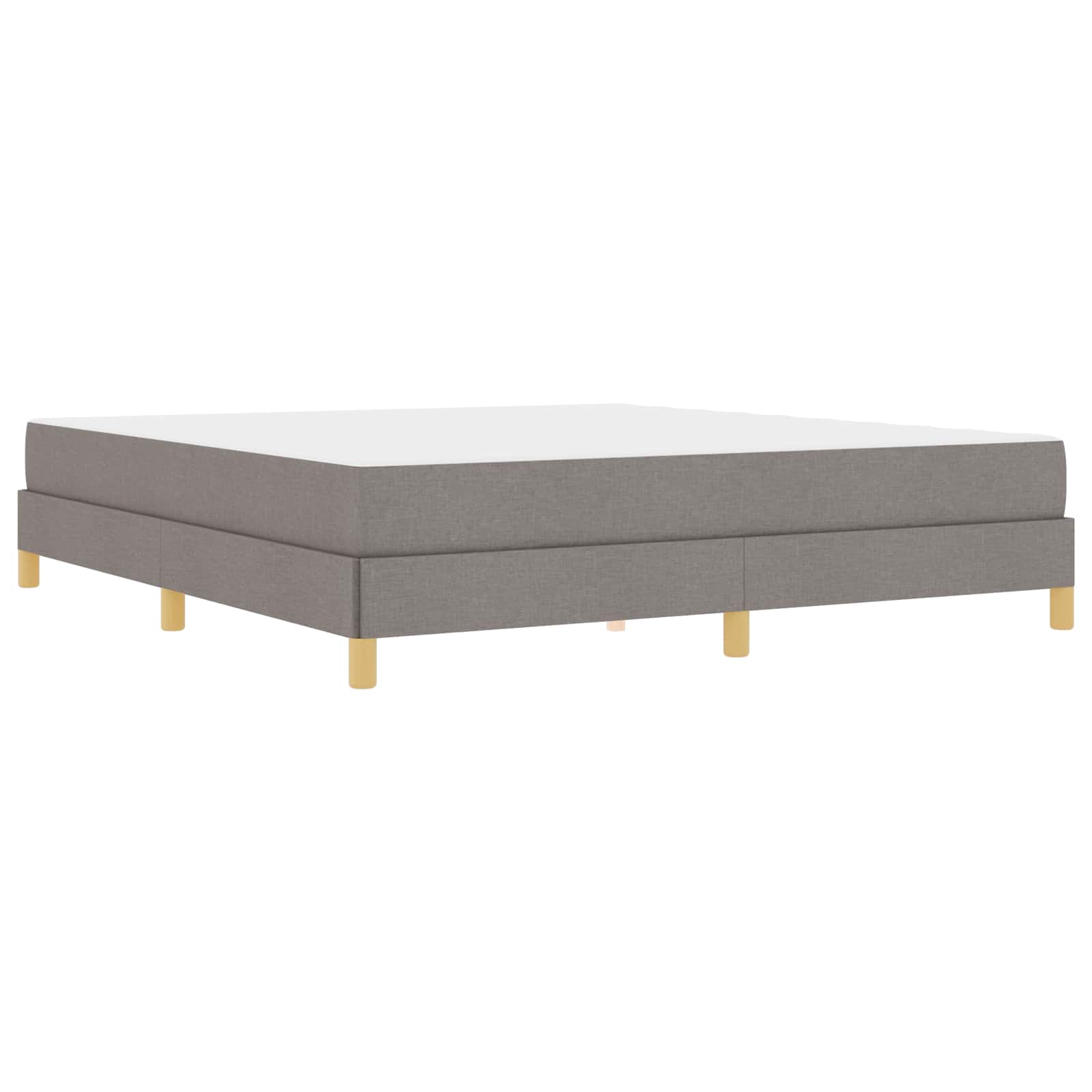 Lit à ressorts avec matelas Taupe 180 x 200 cm tissu - XIOS