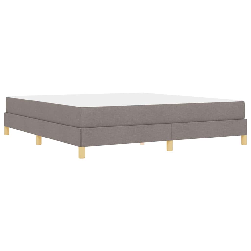 Lit à ressorts avec matelas Taupe 180 x 200 cm tissu - XIOS