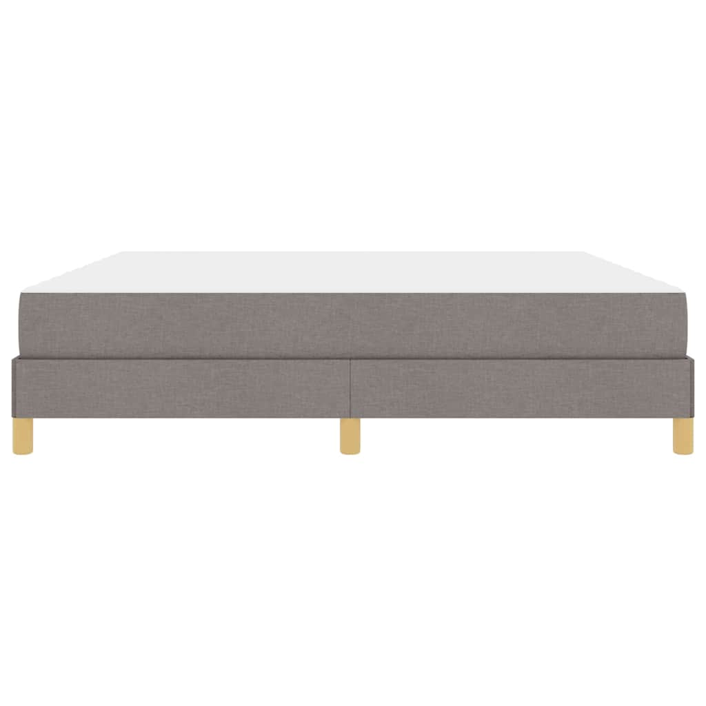 Lit à ressorts avec matelas Taupe 180 x 200 cm tissu - XIOS