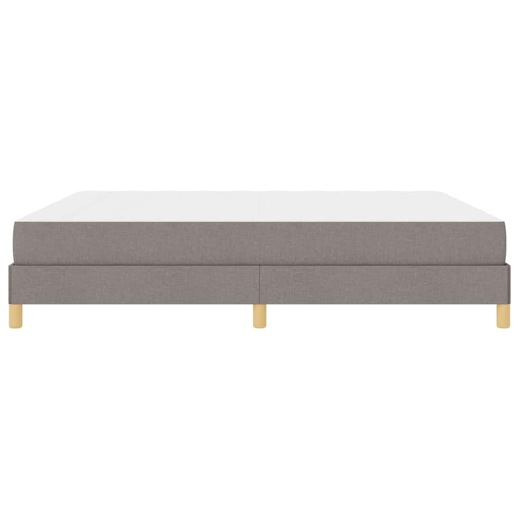 Lit à ressorts avec matelas Taupe 180 x 200 cm tissu - XIOS