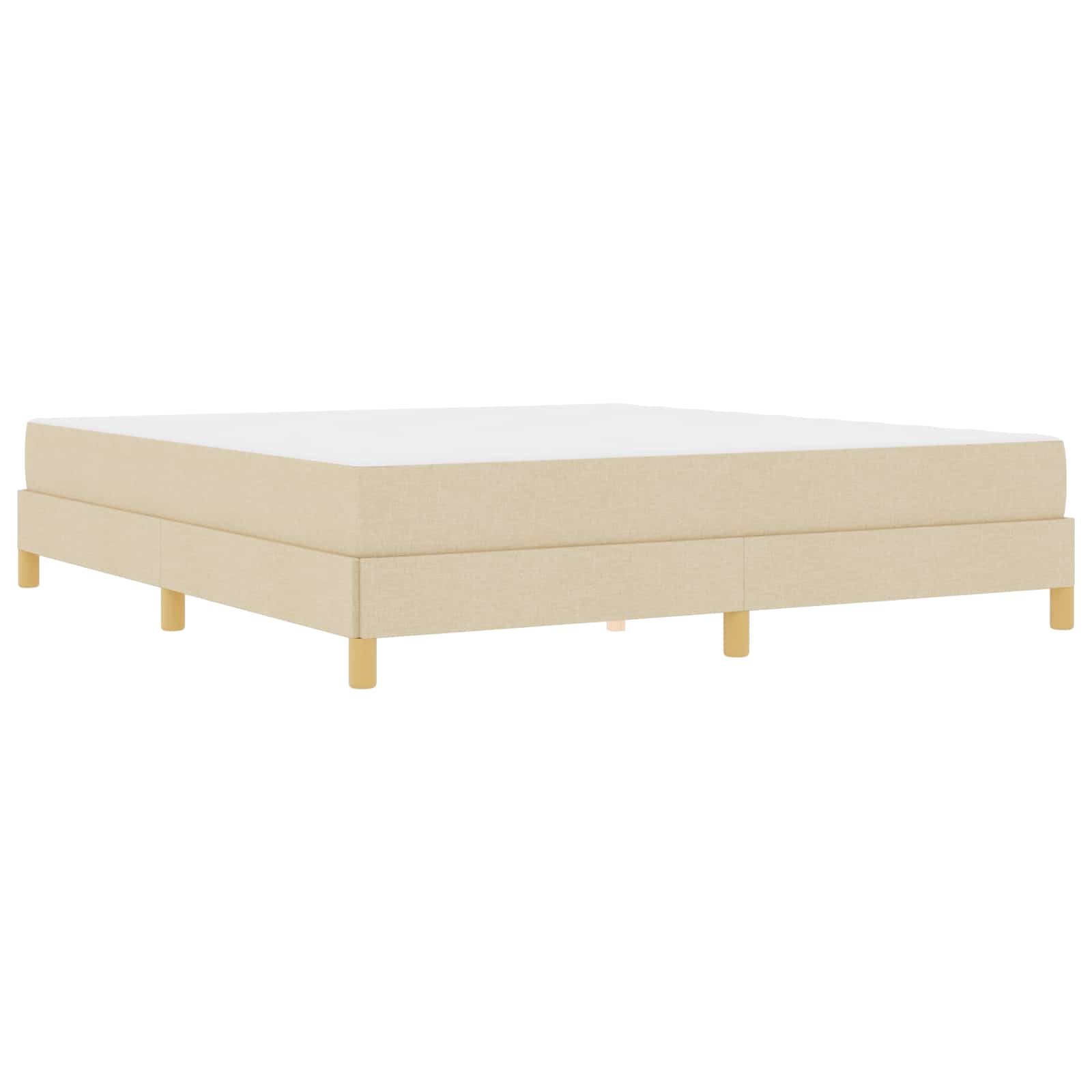 Lit à ressorts avec matelas Crème 180 x 200 cm tissu - XIOS