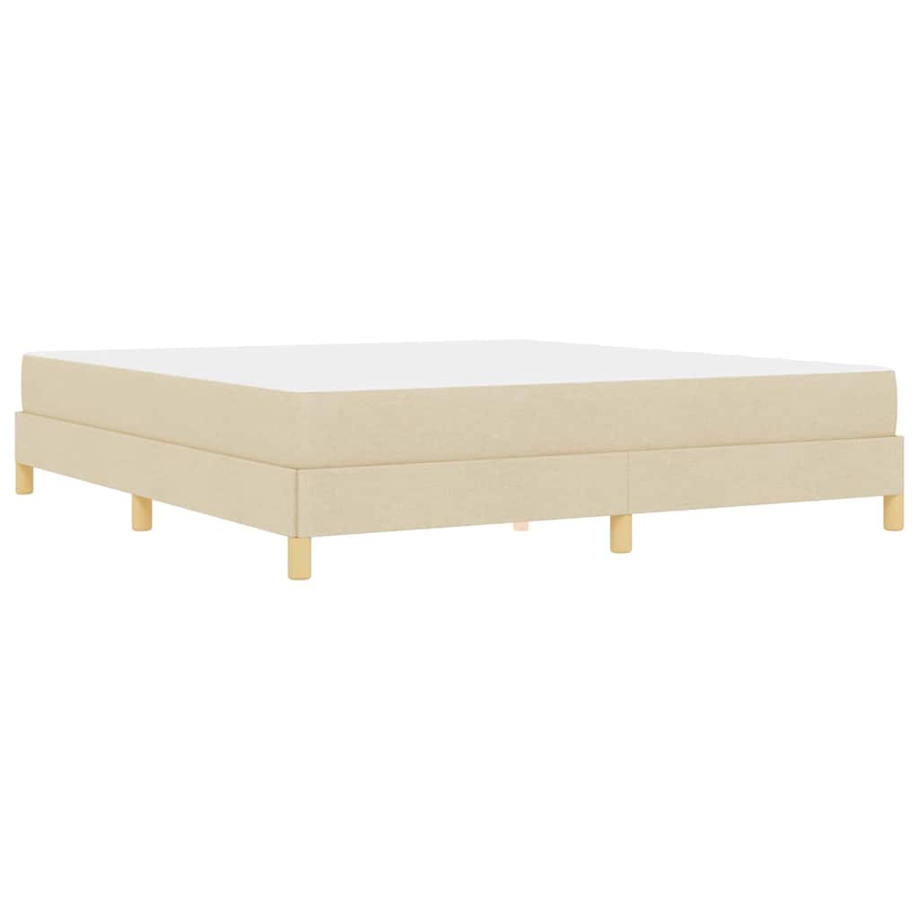 Lit à ressorts avec matelas Crème 180 x 200 cm tissu - XIOS