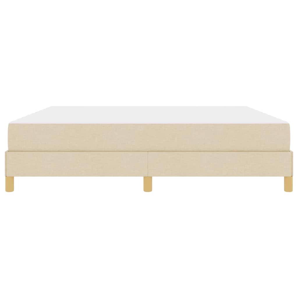 Lit à ressorts avec matelas Crème 180 x 200 cm tissu - XIOS