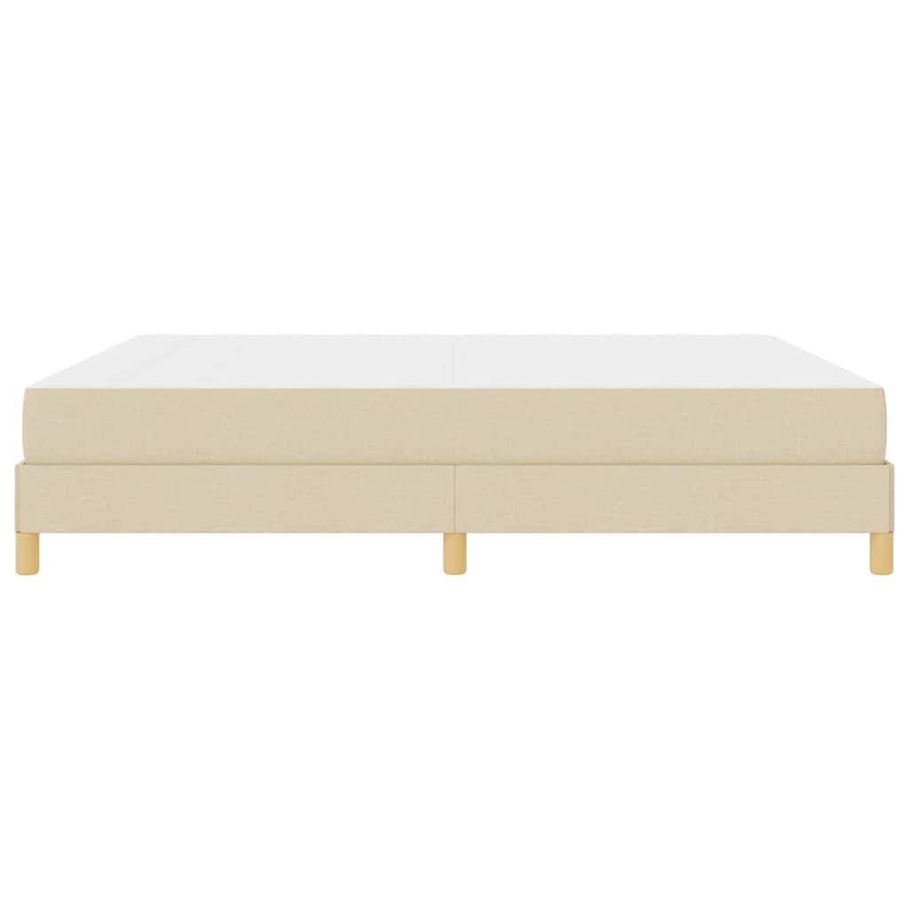 Lit à ressorts avec matelas Crème 180 x 200 cm tissu - XIOS
