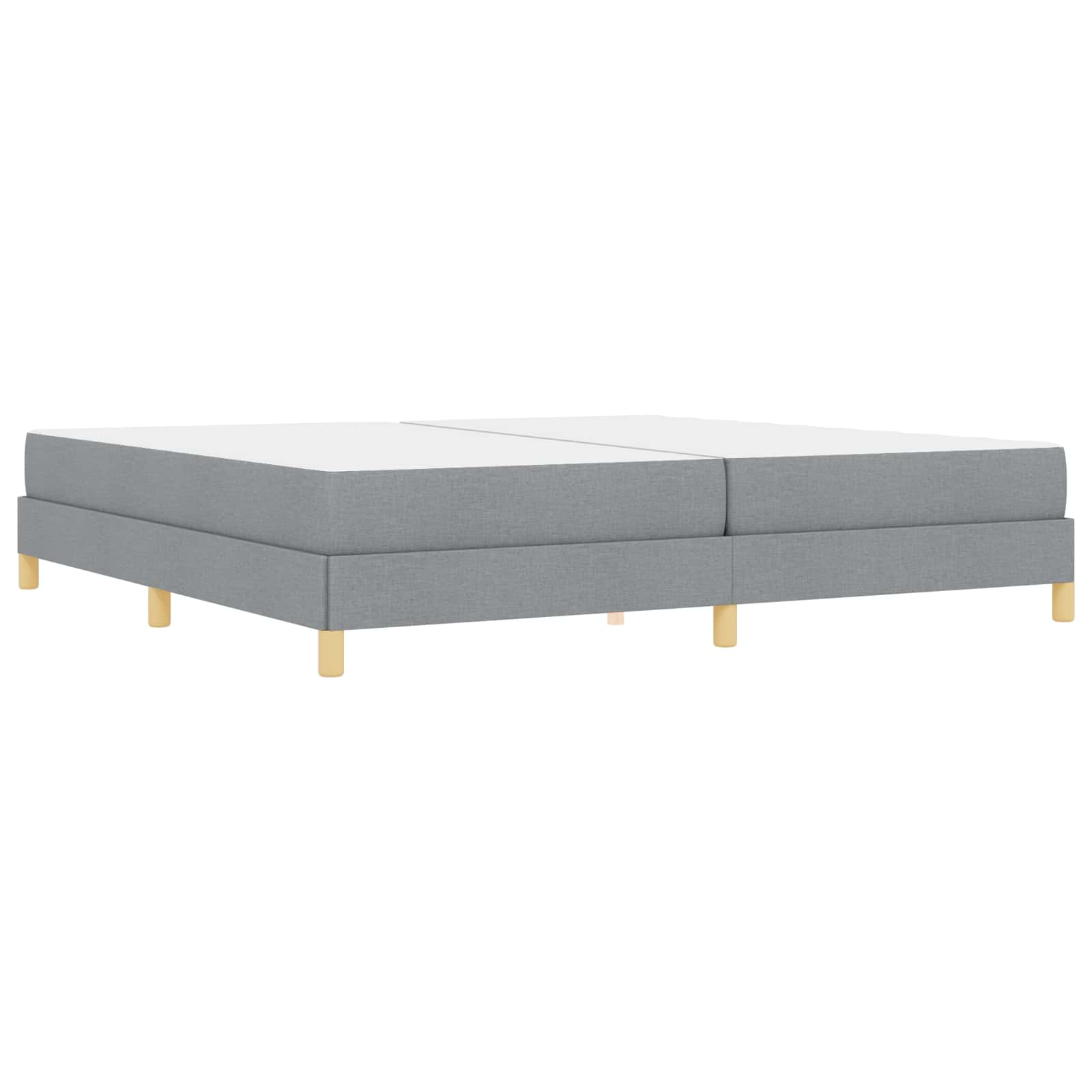 Lit à ressorts avec matelas Gris clair 200 x 200 cm tissu - XIOS