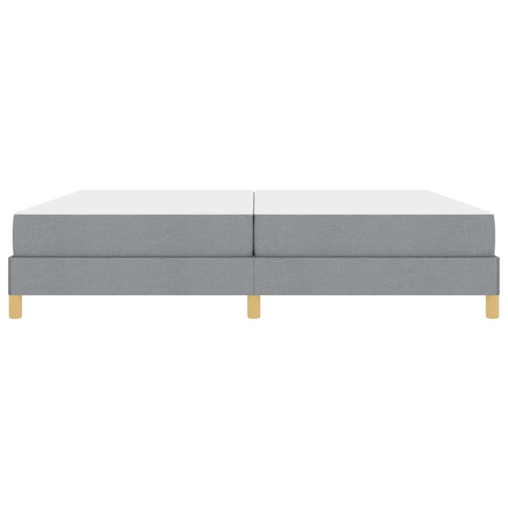 Lit à ressorts avec matelas Gris clair 200 x 200 cm tissu - XIOS