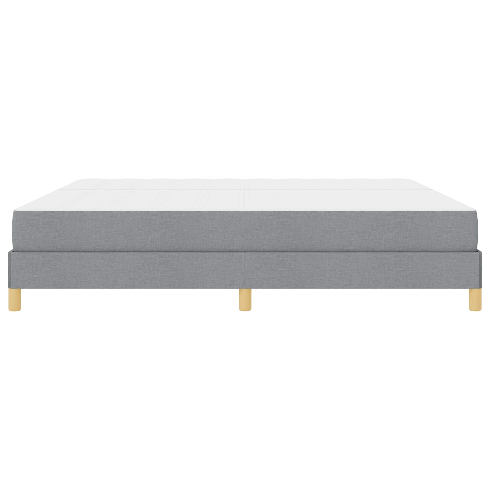 Lit à ressorts avec matelas Gris clair 200 x 200 cm tissu - XIOS