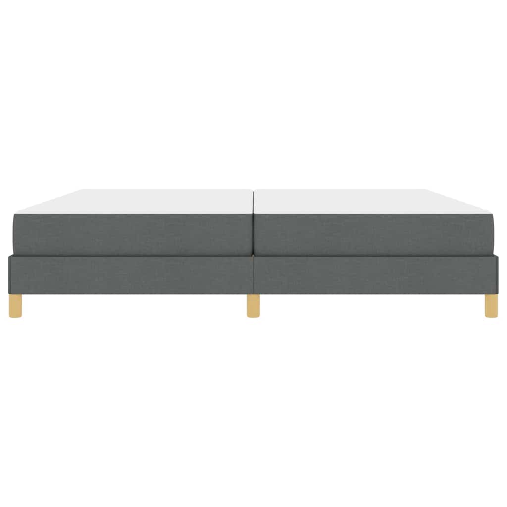 Lit à ressorts avec matelas Gris foncé 200 x 200 cm tissu - XIOS