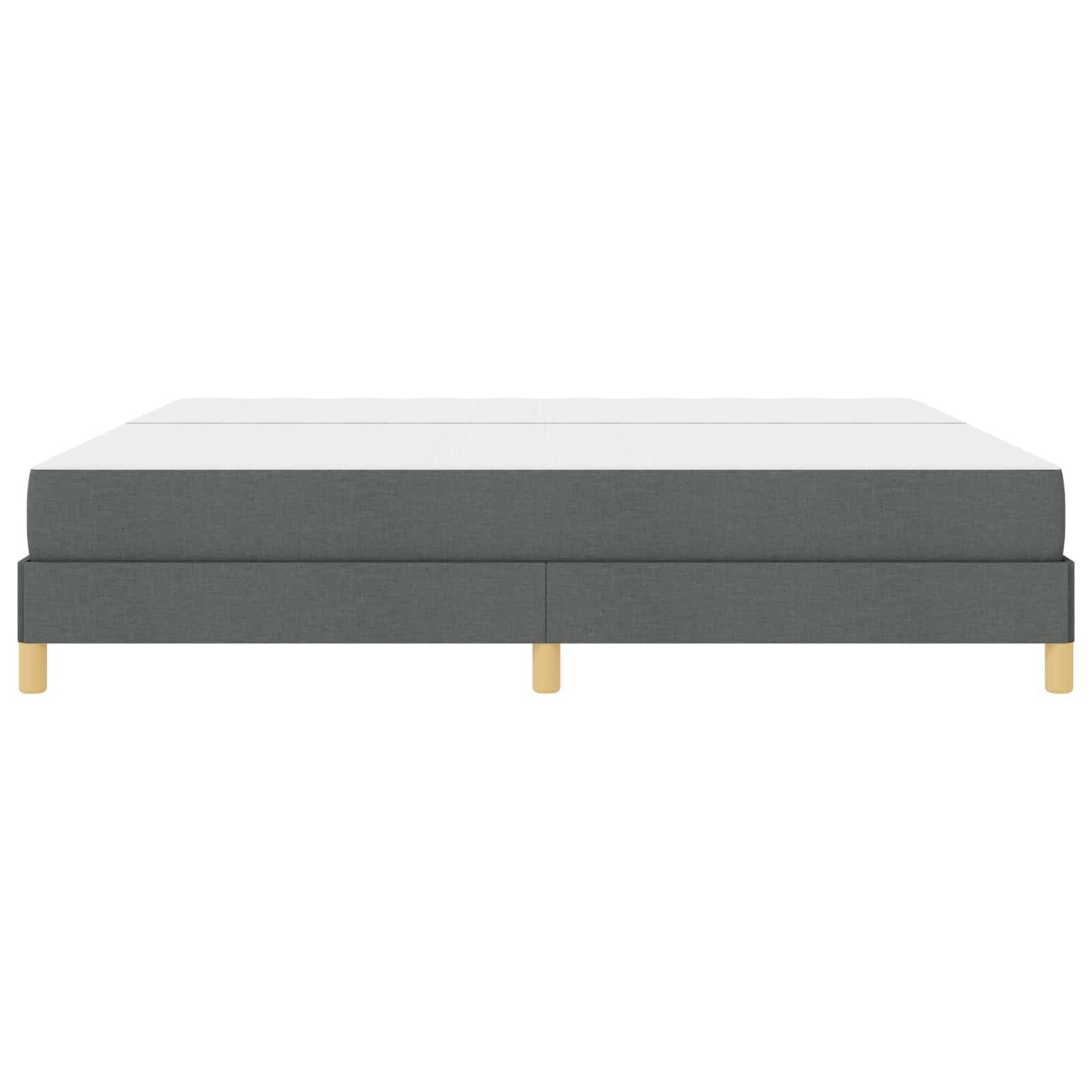 Lit à ressorts avec matelas Gris foncé 200 x 200 cm tissu - XIOS