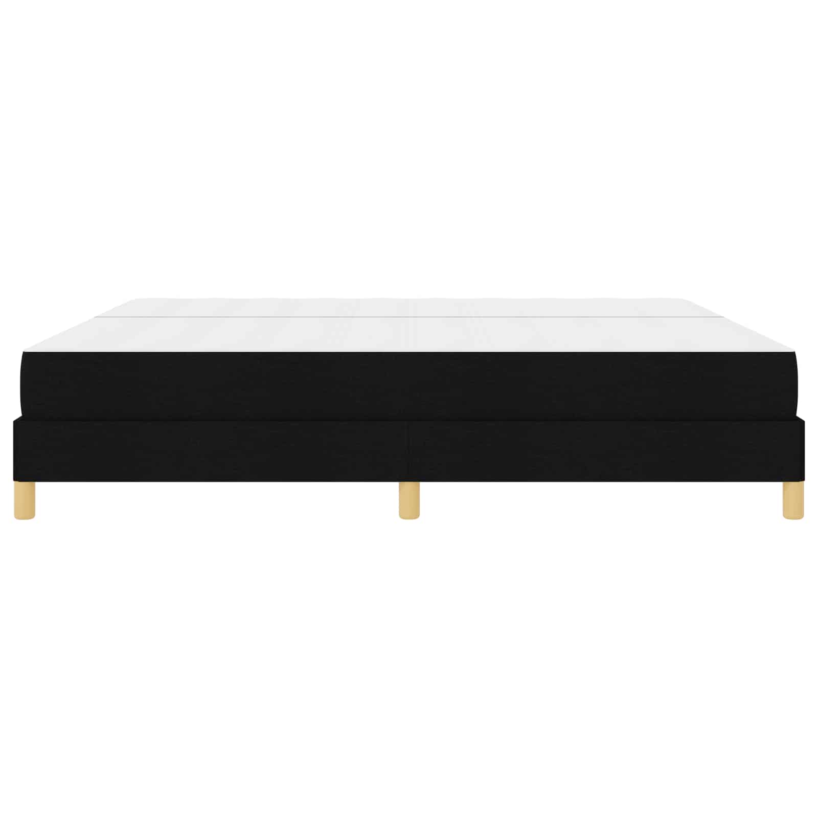 Lit à ressorts avec matelas Noir 200 x 200 cm tissu - XIOS
