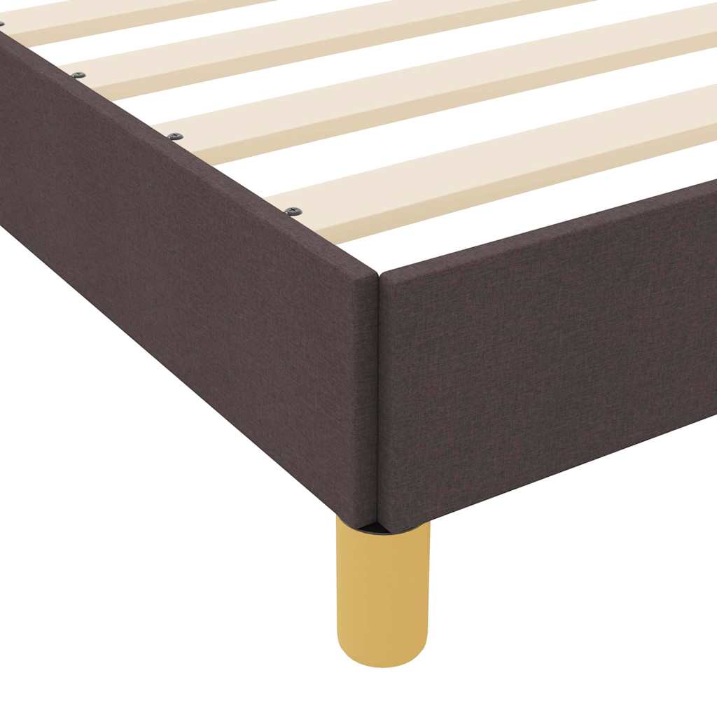Lit à ressorts avec matelas Marron foncé 200 x 200 cm tissu - XIOS