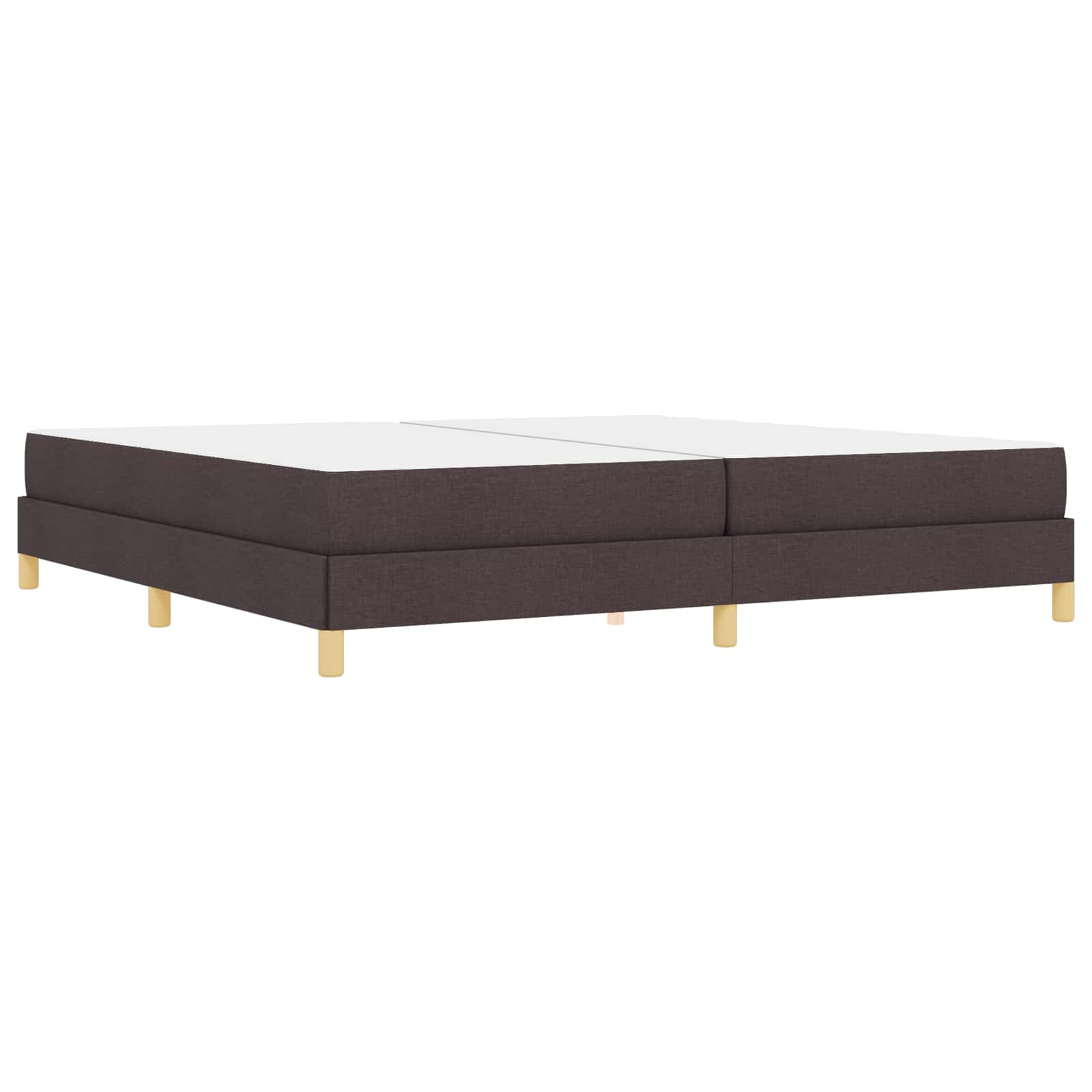 Lit à ressorts avec matelas Marron foncé 200 x 200 cm tissu - XIOS