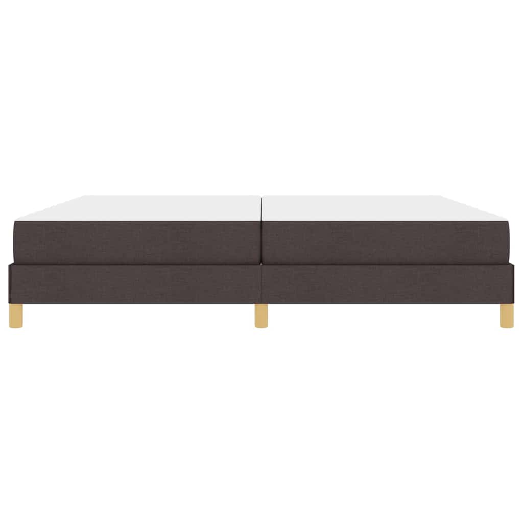 Lit à ressorts avec matelas Marron foncé 200 x 200 cm tissu - XIOS