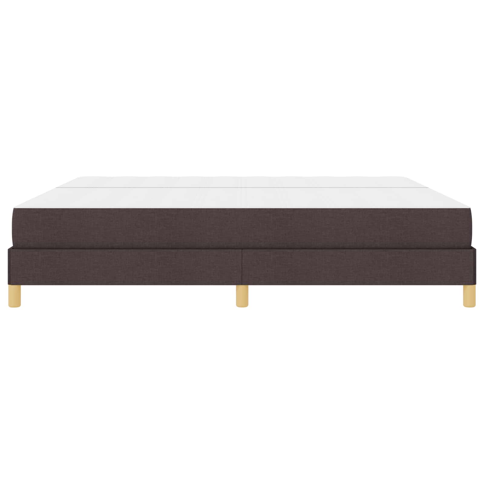 Lit à ressorts avec matelas Marron foncé 200 x 200 cm tissu - XIOS