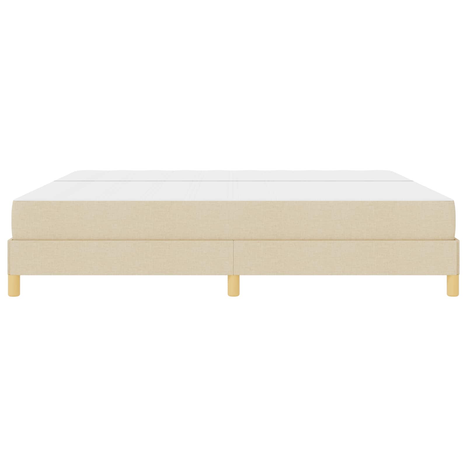 Lit à ressorts avec matelas Crème 200 x 200 cm tissu - XIOS