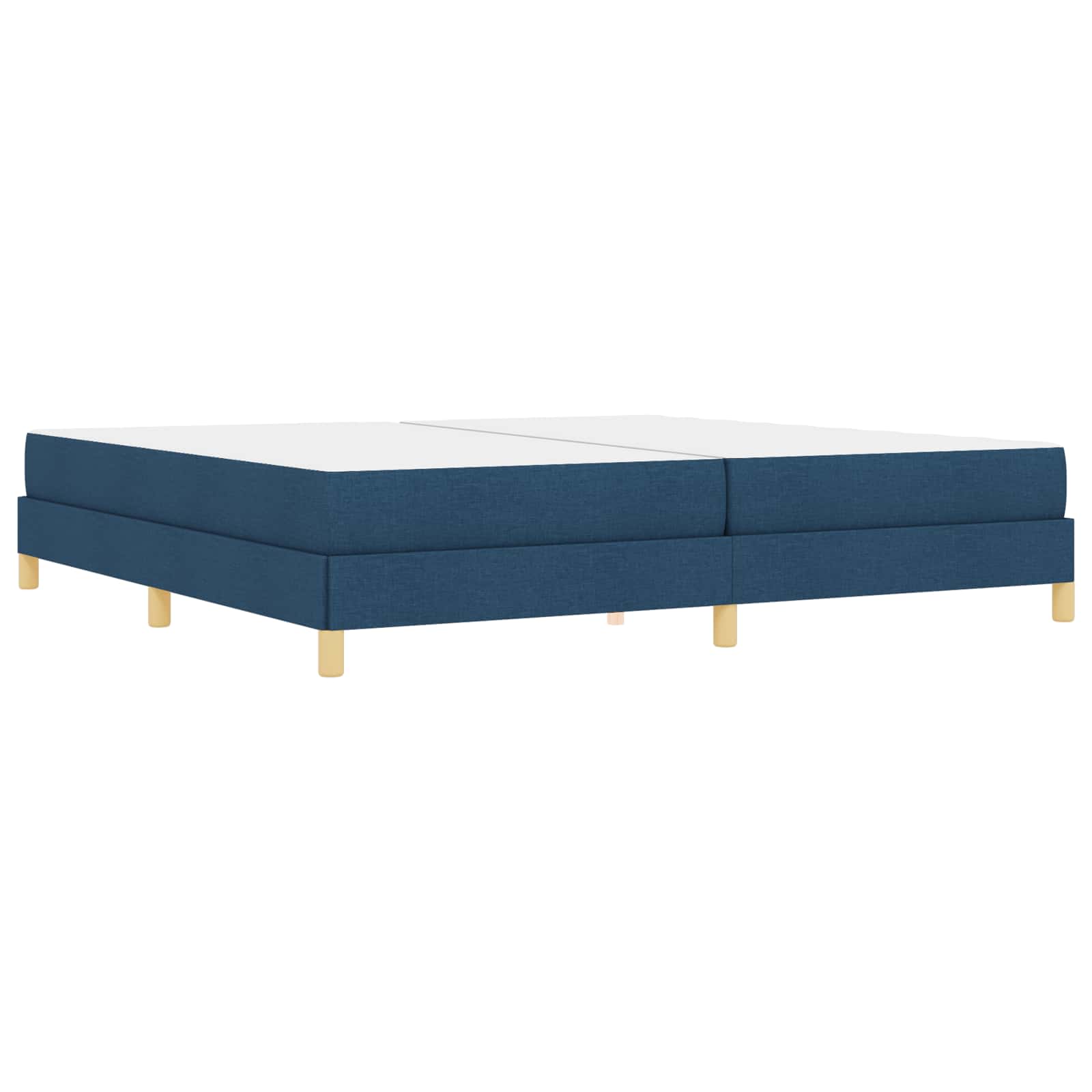 Lit à ressorts avec matelas Bleu 200 x 200 cm tissu - XIOS