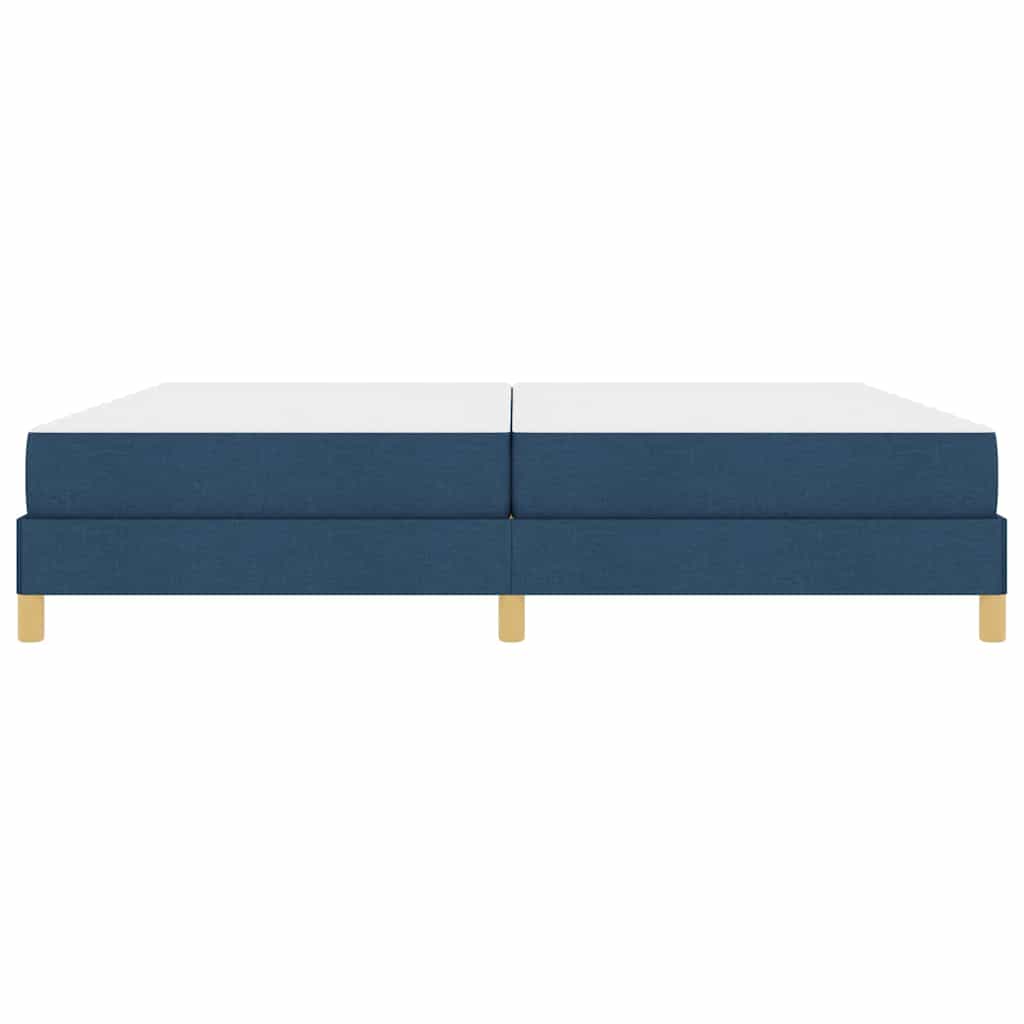 Lit à ressorts avec matelas Bleu 200 x 200 cm tissu - XIOS