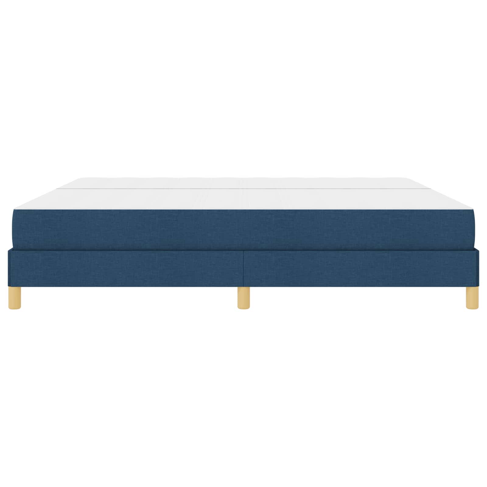 Lit à ressorts avec matelas Bleu 200 x 200 cm tissu - XIOS