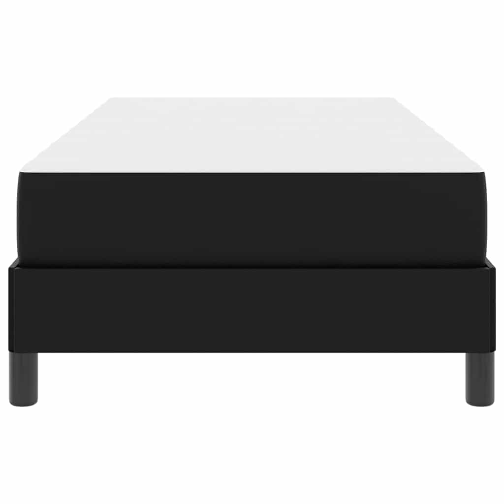 Cadre de lit avec matelas Noir 90 x 190 cm tissu - XIOS