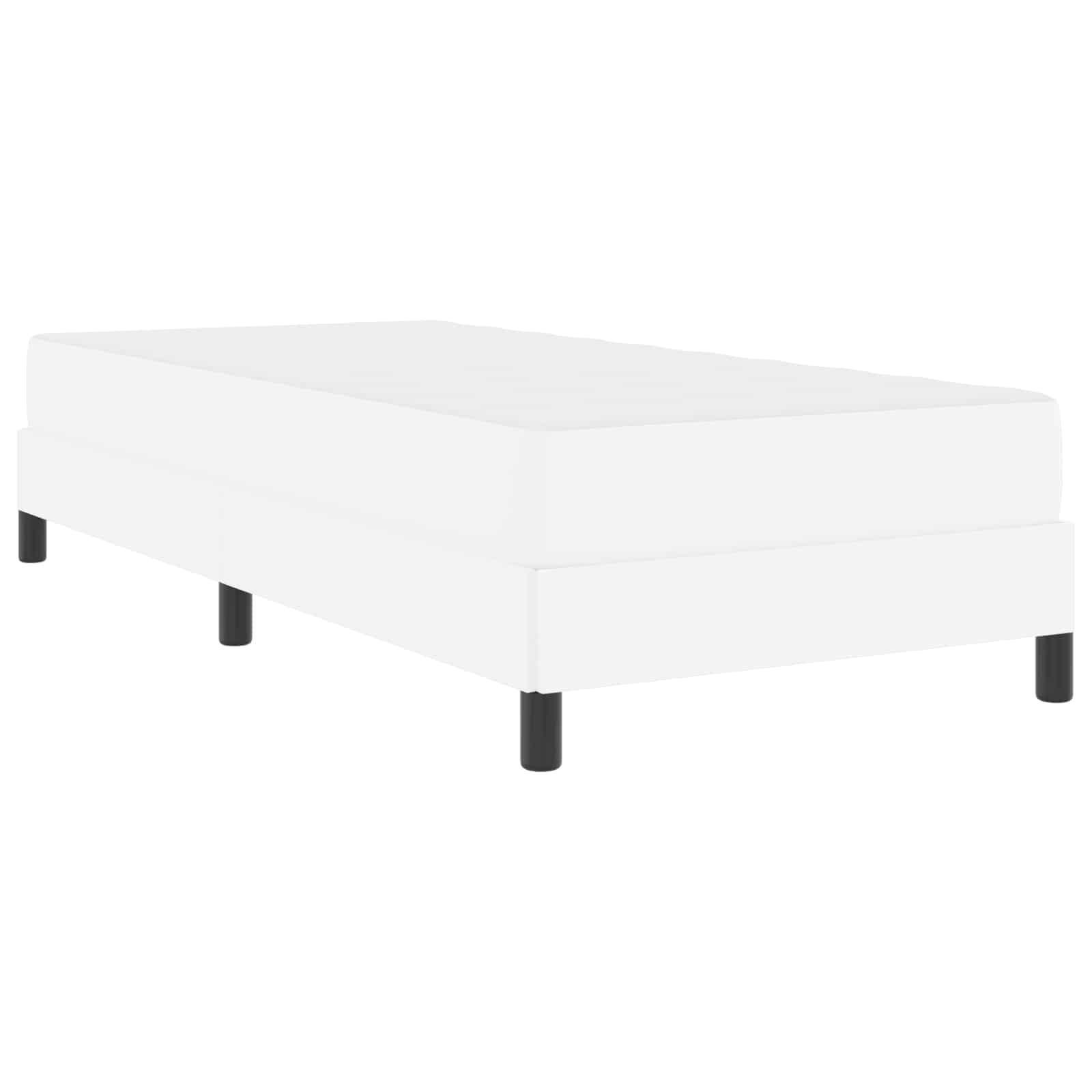 Cadre de lit avec matelas Blanc pur 90 x 190 cm tissu - XIOS