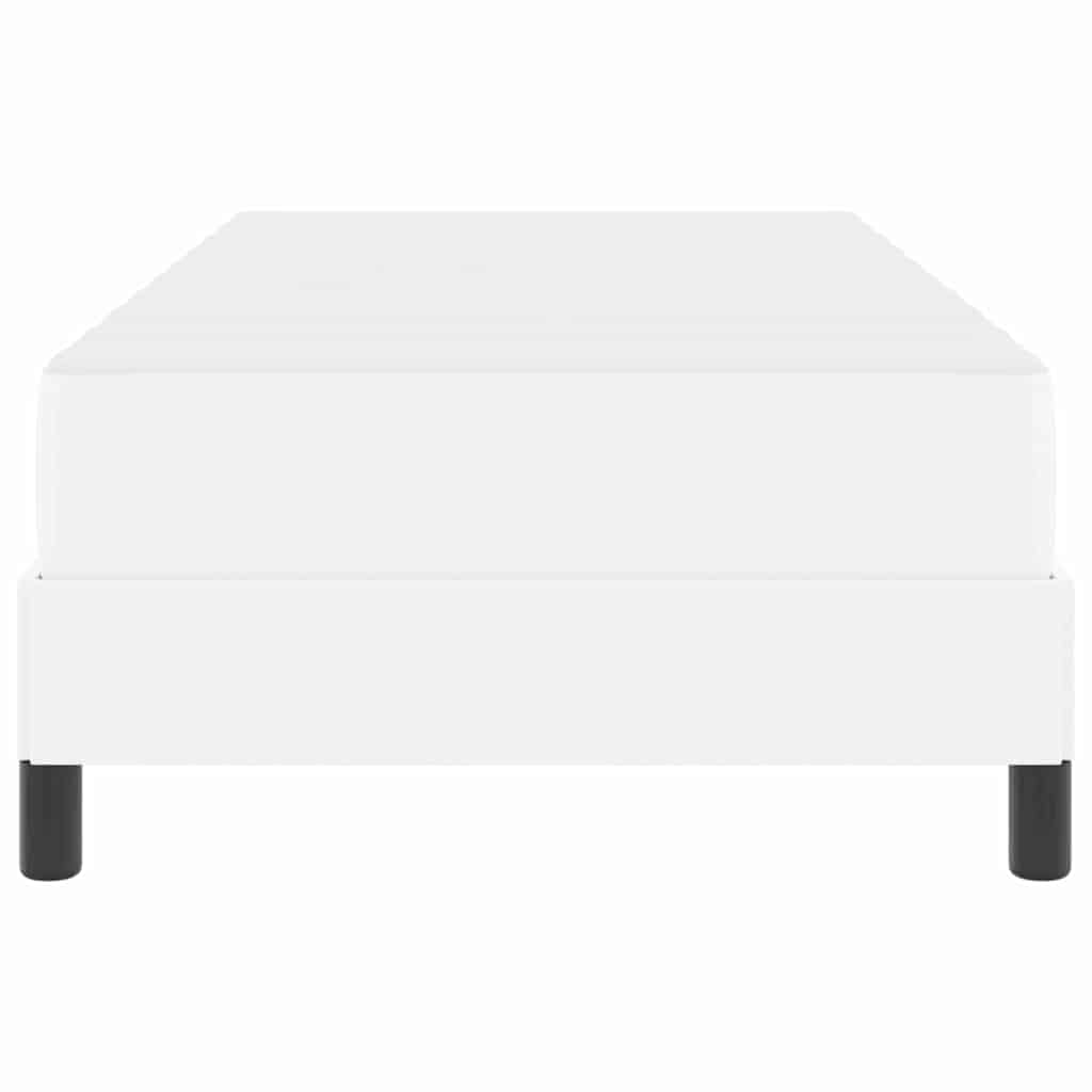Cadre de lit avec matelas Blanc pur 90 x 190 cm tissu - XIOS