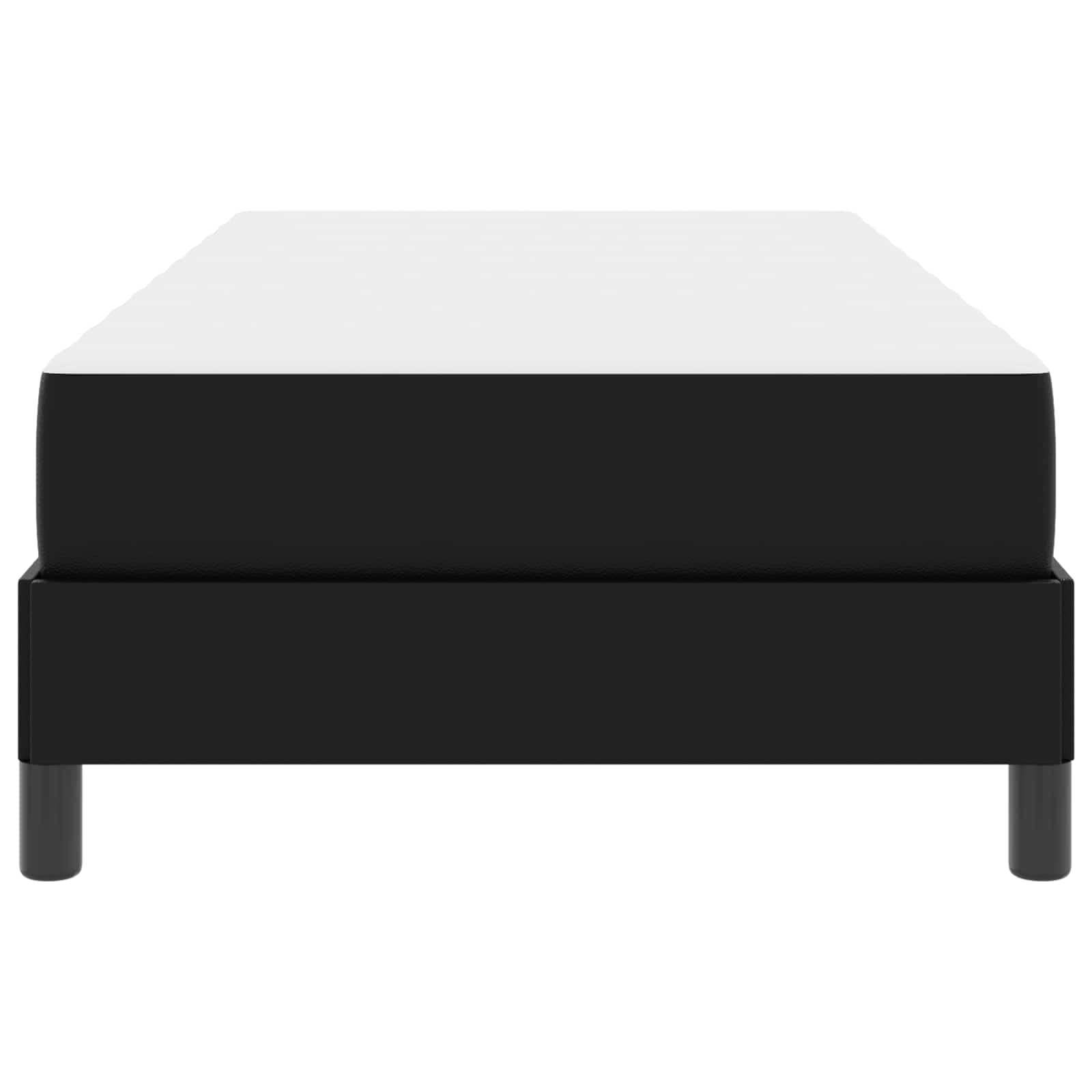 Cadre de lit avec matelas Noir 90 x 200 cm tissu - XIOS