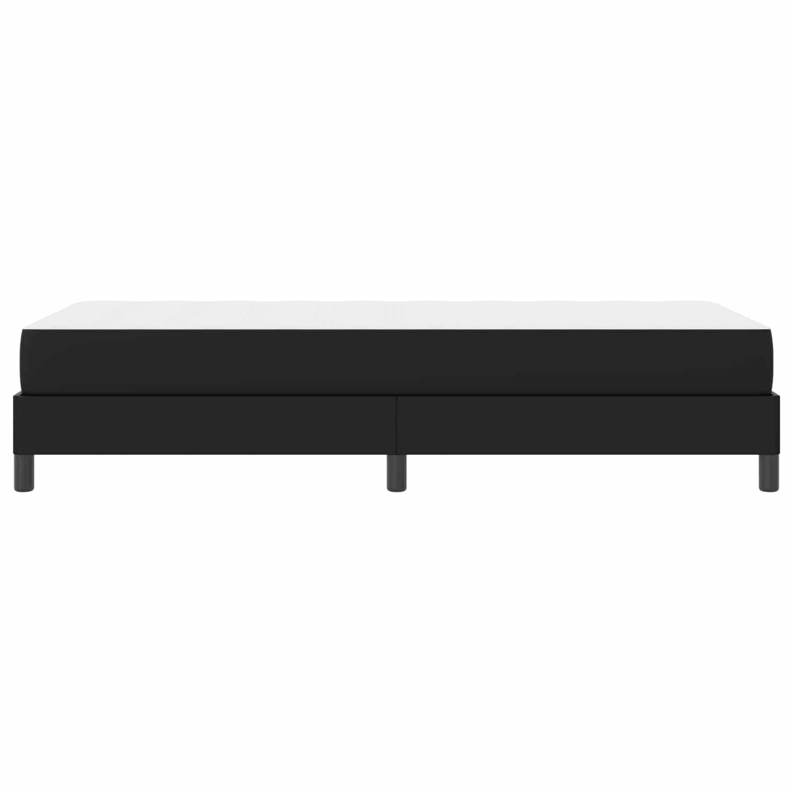 Cadre de lit avec matelas Noir 90 x 200 cm tissu - XIOS