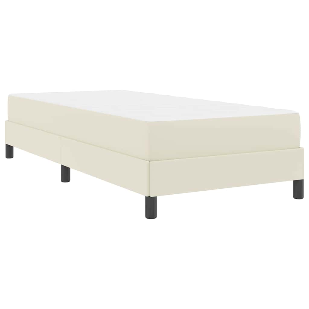Cadre de lit avec matelas Crème 90 x 200 cm tissu - XIOS